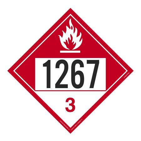 UN#1267 Combustable Stock Numbered Placard | Carlton Industries
