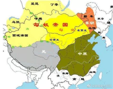 西汉时期匈奴等部地图高清版-历史地图网