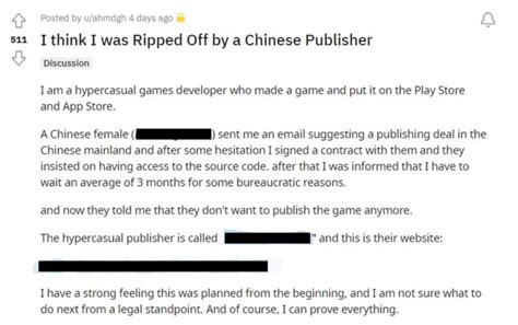 “我被中国发行商骗走游戏源代码！”外国开发者发帖求助，引发热议 | 游戏大观 | GameLook.com.cn