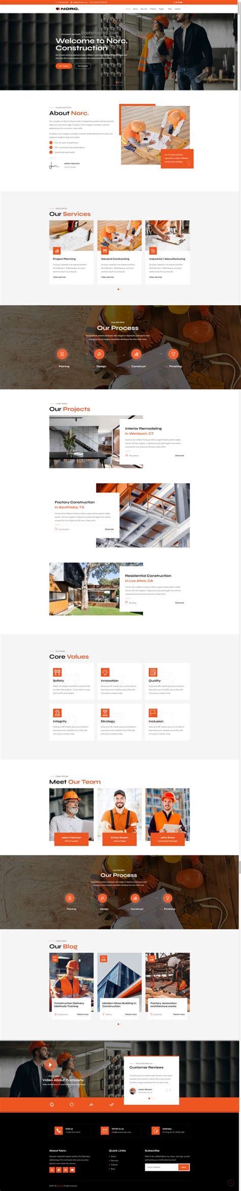 建筑业网站设计，工程项目网站模板设计-17素材网