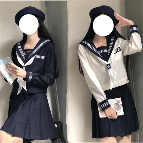 日系学院风JK制服衬衫女圆领长袖工作丸襟学生校服班服上衣大码C2-阿里巴巴