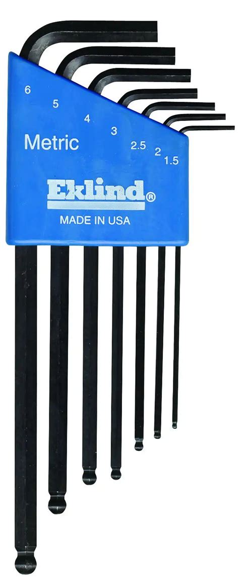 Eklind Tool Company 13607 7 Piece Metric Long Ball End Hex-L Hex Key ...