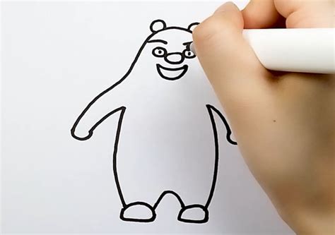 熊大简笔画怎么画 熊大的简笔画步骤图解教程_万年历