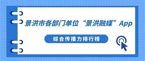 “景洪融媒”App综合传播力指数排行榜第一期正式发布_单位_街道_指标