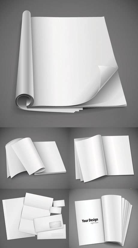 空白书本纸张矢量素材 - 爱图网设计图片素材下载