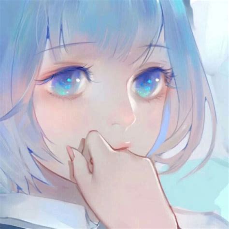 女生头像动漫温柔蓝