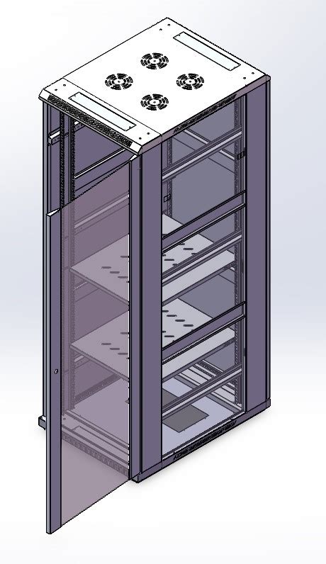 600x800x180网络机柜3D模型下载_三维模型_SolidWorks模型 - 制造云 | 产品模型