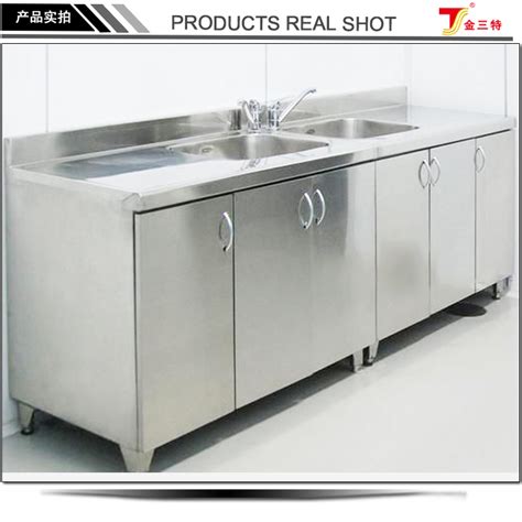 整体不锈钢橱柜定制 全304不锈钢 防水不生锈 储物柜灶柜水池柜-阿里巴巴