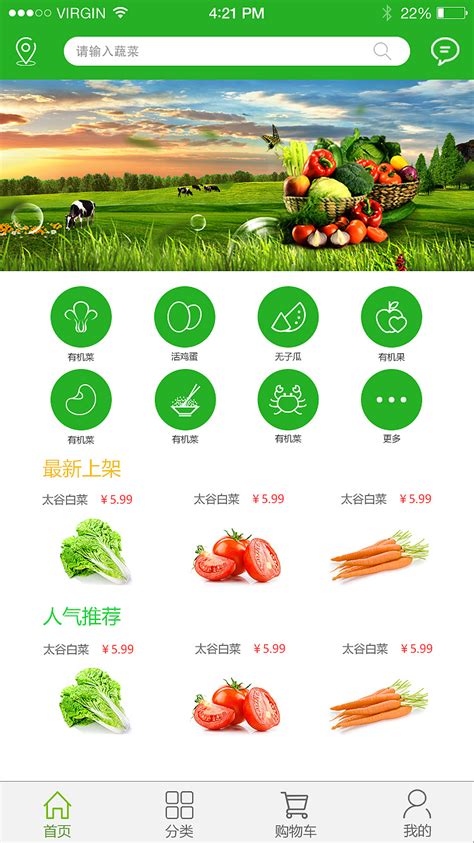自创蔬菜app|UI|APP界面|和公牛角较劲 - 原创作品 - 站酷 (ZCOOL)
