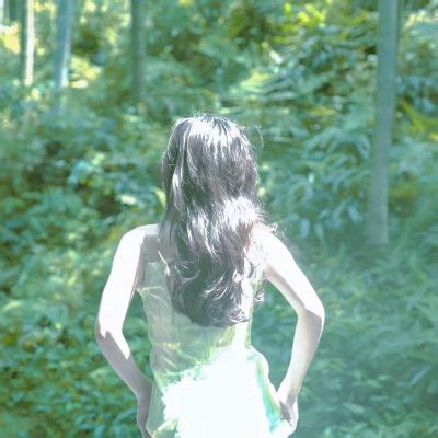 绿色系背影头像图片