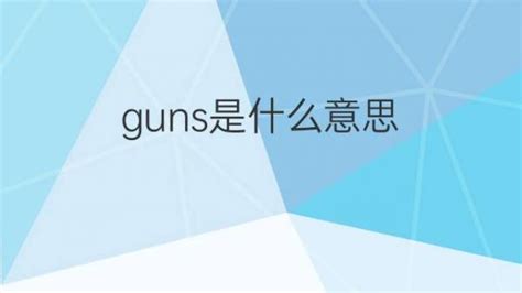 guns是什么意思 guns的翻译、读音、例句、中文解释 – 下午有课