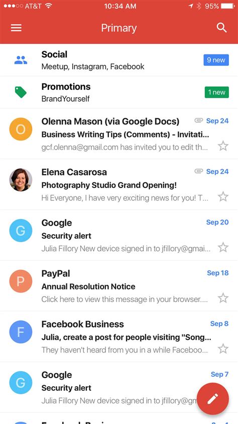 Gmail App - Redesign - UpLabs