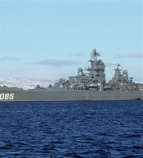 俄罗斯海军北方舰队“乌斯季诺夫元帅”号导弹巡洋舰、 “北莫尔斯克