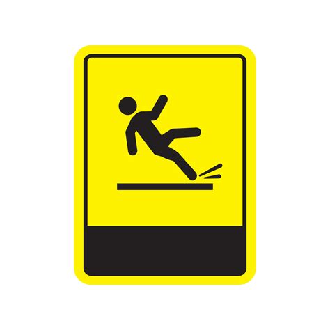 vector illustration of a slippery warning sign, slippery floor ...
