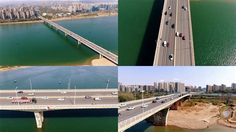 长沙湘府路大桥航拍4K视频mov4K视频素材