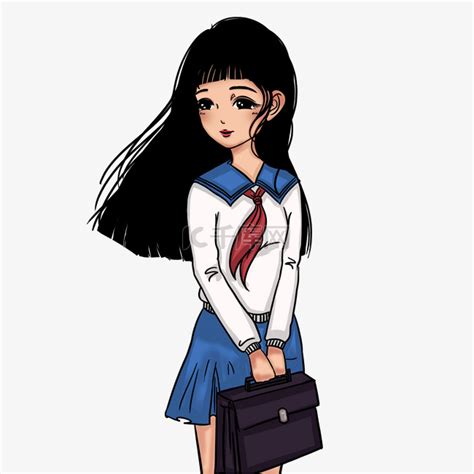 穿校服甜美女生头像动漫