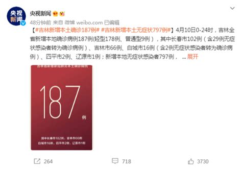 吉林疫情最新消息：吉林省新增本土“187+797”-中华网河南