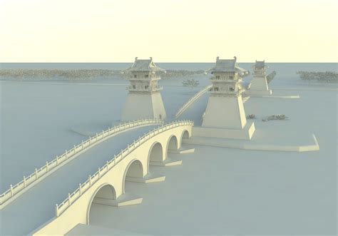 天津桥三维建模渲染（Cinema 4D＋VRay）|三维|建筑/空间|haieagle - 原创作品 - 站酷 (ZCOOL)