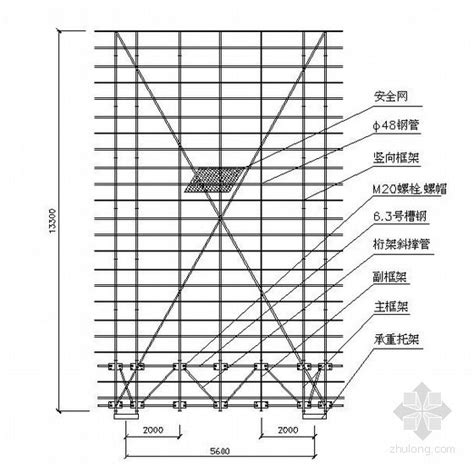 北京某公寓外脚手架节点设计cad施工图_节点详图_土木网
