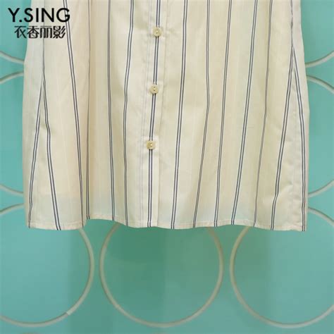 YSING衣香丽影专柜正品2023夏季新款条纹短袖衬衫连衣裙110335608 - 三坑日记