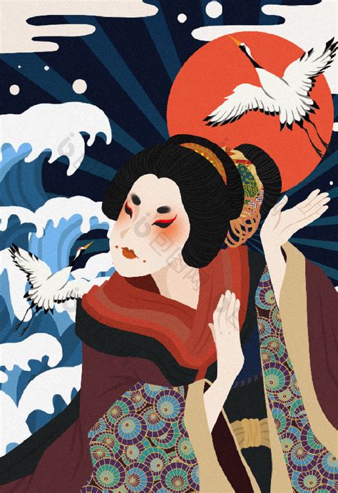 日本和风浮世绘插画|插画|插画习作|K豆儿 - 临摹作品 - 站酷 (ZCOOL)