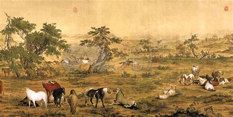 郎世宁百骏图图片