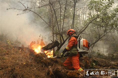 开屏新闻-迪庆香格里拉发生森林山火，目前西北线明火已基本扑灭