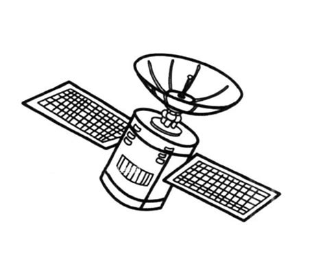 通讯卫星的简笔画 通讯卫星怎么画- 老师板报网
