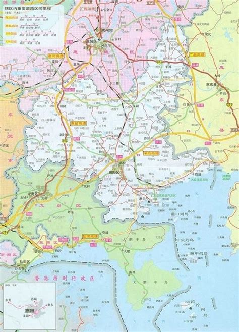 惠州行政区划图图片