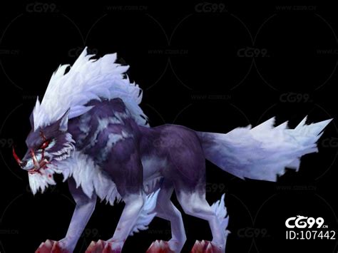 国风 玄幻 手绘模型 凶猛野狼 野兽-cg模型免费下载-CG99