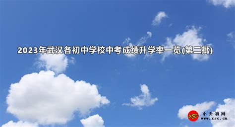 2023年武汉各初中学校中考成绩升学率一览(第二批)_小升初网
