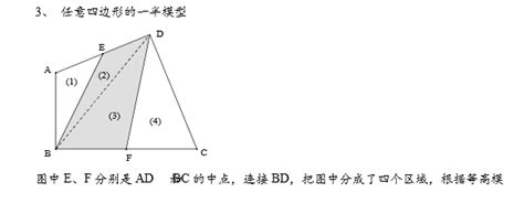 四年级小学数学任意四边形中的一半模型知识点讲解_上海爱智康