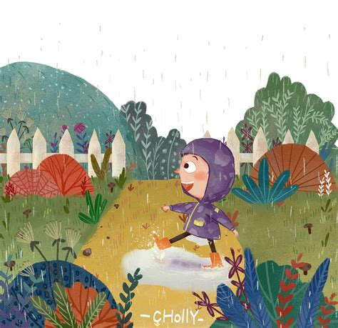 下雨的森林|插画|商业插画|凉小宜 - 原创作品 - 站酷 (ZCOOL)