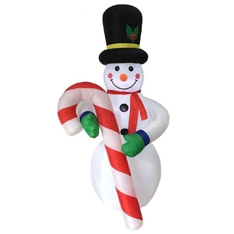 Christmas Inflatable Snowman/Candy Cane, 19 ft H - Headwaters Home ...