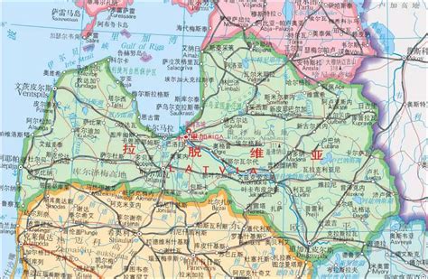 拉脱维亚地图图片