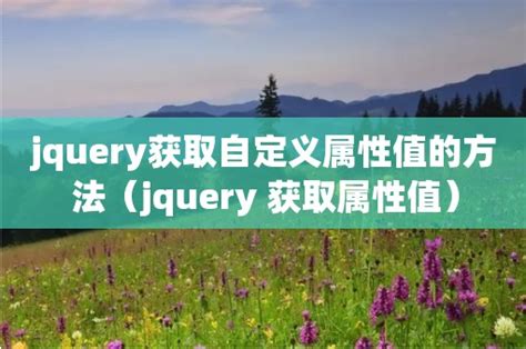 jquery获取自定义属性值的方法（jquery 获取属性值）-小码王
