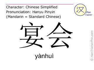 English translation of 宴会 ( yanhui / yànhuì ) - banquet in Chinese