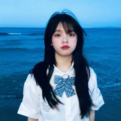 qq温柔蓝色头像女生