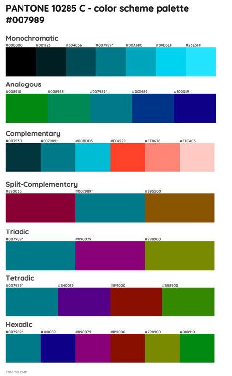 PANTONE 10285 C color palettes and color scheme combinations - colorxs.com