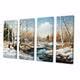 Designart "Birch Woods Winter Whispers III" Tree Birch Multipanel Wall ...