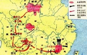 红军长征的长征路线图 历史