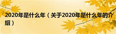2020年是什么年（关于2020年是什么年的介绍）_华夏文化传播网