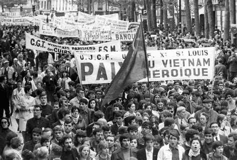 老照片 1968年巴黎五月风暴 大学生大战法国警察__财经头条