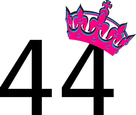 Pink Tilted Tiara And Number 44 Clip Art at Clker.com - vector clip art ...