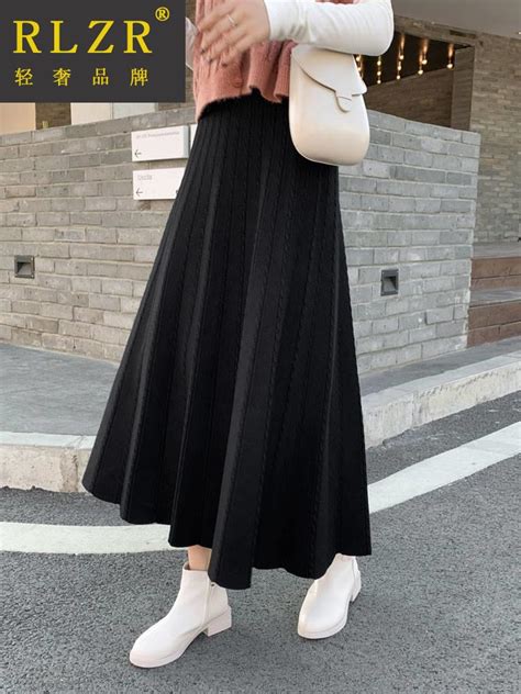 纱裙女半身裙夏2021新款今年流行的裙子中长款黑色百褶垂感网纱裙 - 三坑日记