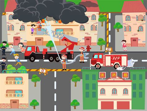 我是消防员|插画|商业插画|小希与阿树_原创作品-站酷ZCOOL