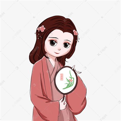 简画古风小丫鬟头像女生
