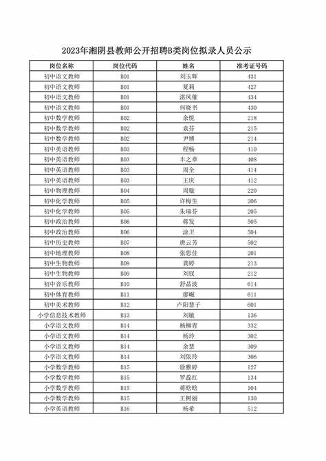 淮北教师招聘2024报录比