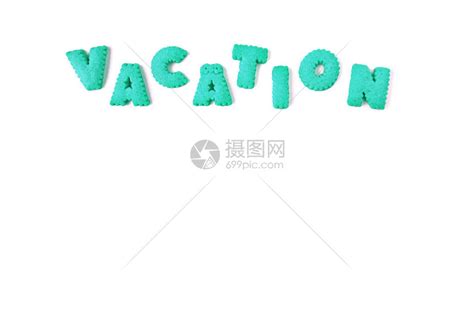 VACATION一词拼写为充满活力的水蓝色字母表高清图片下载-正版图片504143721-摄图网