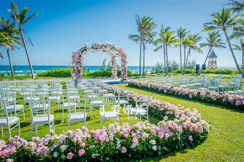 户外海滩婚礼《听》-来自汇爱婚礼客照案例 |婚礼精选